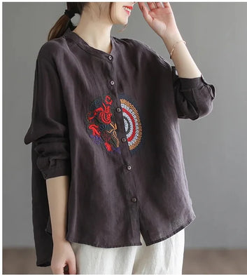 Eastern Mystique Embroidery Shirt