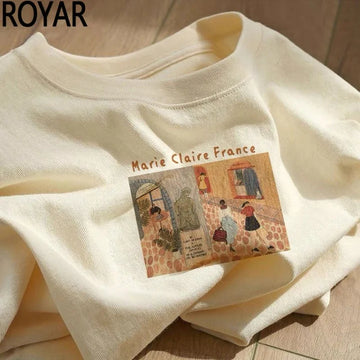 Women Marie Claire France Printed T-Shirt